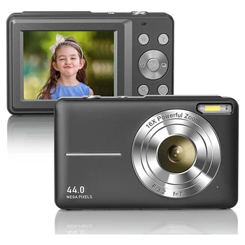 1 Комплект 1080P Full HD Цифровой 2,4-дюймовый ЖК-экран с 16-Кратным Цифровым Зумом 44-Мегапиксельная Компактная камера Изображение