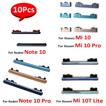 10 шт. ， Для Redmi Note 10/Note 10 Pro Боковые клавиши Замена кнопок питания и регулировки громкости для Xiaomi Mi 10T Lite Mi 10 / Mi 10 Pro Изображение