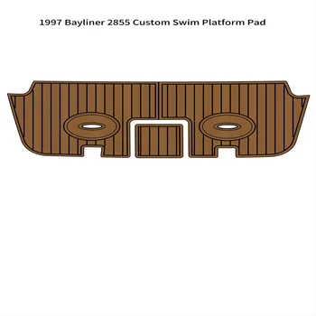 1997 Bayliner 2855 Изготовленная на Заказ Платформа Для Плавания Лодка EVA Foam Палуба Из Тикового дерева Коврик для пола Изображение