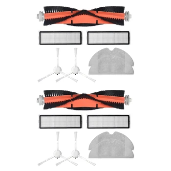 2 Комплекта Моющихся пылесосов для Xiaomi Dreame F9, робот-пылесос, роликовая боковая щетка, Hepa-фильтр, наборы тряпок для швабры Изображение