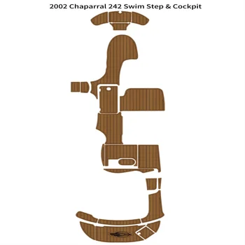 2002 Chaparral 242 Платформа для плавания, кокпит, лодка, коврик для пола из пены EVA, тиковая палуба Изображение