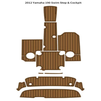 2012 Yamaha 190 Платформа для плавания, кокпит, коврик для лодочной палубы из пены EVA, искусственный тик Изображение
