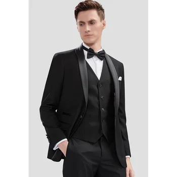 3621-R-Весенний клетчатый костюм высокого класса, мужской деловой повседневный костюм, трендовый облегающий костюм на заказ Изображение