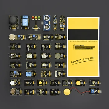 37 Сенсорных модулей в 1 коробке Обучающий комплект New Sensor Starter V2.0 Kit для Arduino без материнской платы Изображение