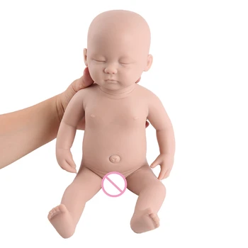 38 см Реалистичная силиконовая кукла-возрождение Для мальчиков и девочек, Белая силиконовая кукла-эмбрион, спит с закрытыми глазами Изображение