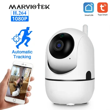 3MP Tuya Smart Life WiFi 2.4G Камеры видеонаблюдения с Автоматическим отслеживанием Мини-Камера 360 Радионяня IP-камера CCTV Изображение
