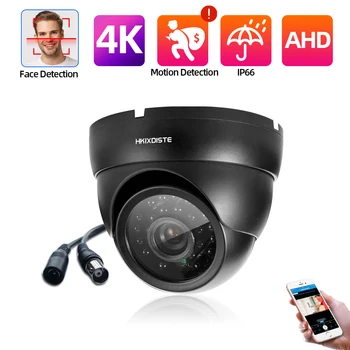 AHD-камера с распознаванием лица 4K 8MP 5MP Аналоговое видеонаблюдение Высокой четкости CCTV Security Home Outdoor Купольные всепогодные HD-камеры Изображение