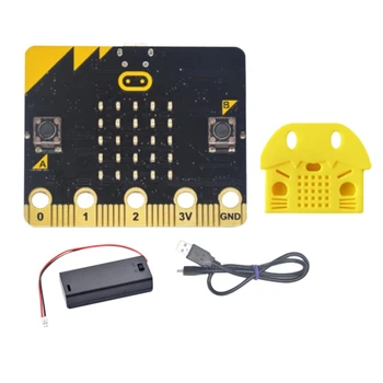 BBC Microbit Go Start Kit Micro: Программируемая обучающая плата разработки BBC с защитным чехлом + батарейный отсек Изображение