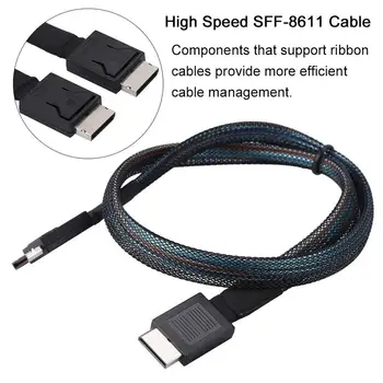 CableDeconn SFF8611 4I к sff-8611 штекерному окулинку для сервера высокоскоростной жесткий диск SSD кабель для передачи данных 0,5 м/1 м Изображение