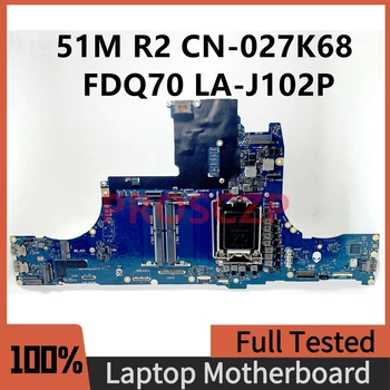 CN-027K68 027K68 27K68 Высококачественная Материнская плата Для ноутбука Dell Alienware Area-51m R2 Материнская плата FDQ70 LA-J102P 100% Полностью протестирована Изображение