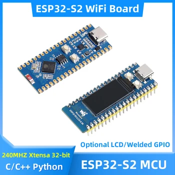 ESP32-S2 MCU WiFi Плата разработки 240 МГц 2,4 ГГц Микроконтроллер LX7 Опционально 0,96 Дюймовый ЖК-дисплей Со Сварным штыревым разъемом Версия Изображение