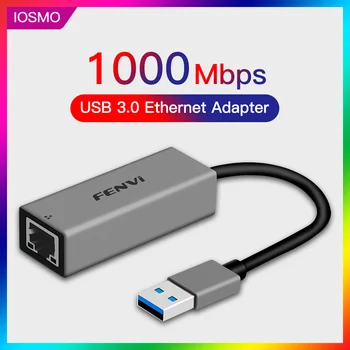 Fenvi 1000 Мбит/с USB 3,0 Ethernet Адаптер 2,5 G Сетевая карта к локальной сети RJ45 для ПК Win10 Xiaomi Mi Box 3 S Nintend Switch Ethernet USB Изображение