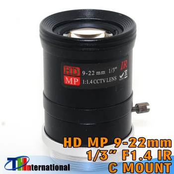 HD MP 9-22 мм Варифокальный объектив CCTV CS Mount с ручной 650mn ИК-диафрагмой F1.4 1/3 