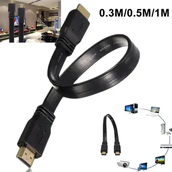 HDMI-совместимый кабель 1080P Тонкий HDMI-совместимый плоский кабель Male-Male 1,4 Кабель для HDTV-кабеля, совместимый с HDMI 0,3 м, 1 М, 0,5 М Изображение