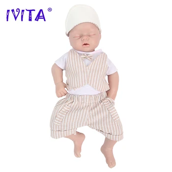 IVITA WB1553 20,86 дюймов 3140 г 100% Силиконовая Кукла-Реборн для Всего тела, Реалистичные Куклы с Соской для Детей, Рождественские игрушки Изображение