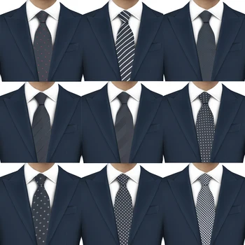 LYL 7 см Черный в полоску Геометрический Решетчатый мужской галстук Изысканный однотонный галстук Универсальный полированный для официальных деловых мероприятий Изображение