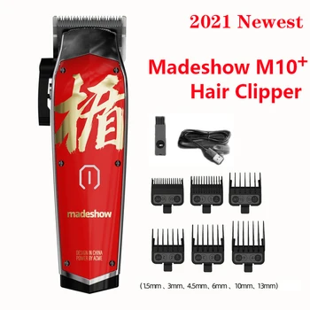 Madeshow M10 + Машинка для стрижки волос с батареей 2000 мАч, Рычаг регулировки лезвия на пять оборотов, Парикмахерская Машинка для стрижки Волос, Электрический Триммер Для мужчин Изображение