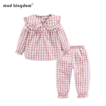 Mudkingdom/ Пижамный комплект для девочек с воротником 