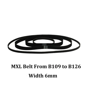 MXL Замкнутый ремень ГРМ B109/B/B110/B112/B113/B114/B115/B118/B126T Ширина 6 мм Зубчатая передача Резиновый синхронный ремень 3D Принтер Изображение
