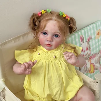 NPK 60 см Возрожденная Кукла для маленьких Девочек Мисси Реальное Изображение 3D Кожа Многослойная Роспись Видимых Вен Высококачественная Кукла Изображение