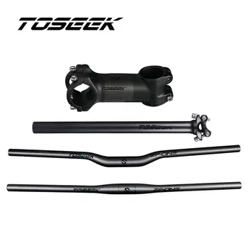 TOSEEK ZF-ONE Наборы Стержней для велосипеда из углеродного волокна MTB, Велосипедные Горные Детали, Подседельный штырь на подъемном/плоском руле Изображение