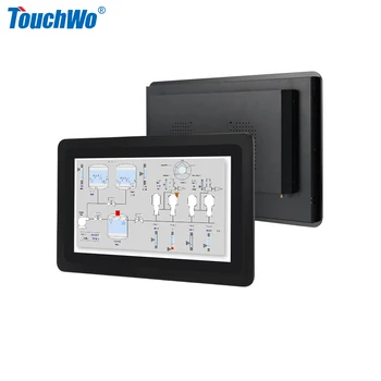 TouchWo 15,6-дюймовая Промышленная панель, Безвентиляторный сенсорный экран, Встроенный компьютер Android, Водонепроницаемая Открытая Рама, Промышленная Изображение