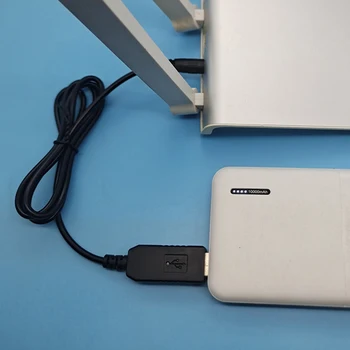 USB 5 В к DC 12,6 В 5,5x2,1 мм Повышающий кабель Линия повышения мощности со светодиодным дисплеем Для маршрутизатора, светодиодной ленты и других устройств 12 В Изображение