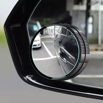 Автомобильное Выпуклое Зеркало со слепой зоной на присоске HD 360 Градусов, Широкоугольное Регулируемое Зеркало заднего вида, Дополнительное вспомогательное Круглое зеркало Accessori Изображение
