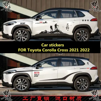Автомобильные наклейки для Toyota Corolla Cross 2021 2022, модификация внешнего вида кузова, модные аксессуары для бездорожья Изображение