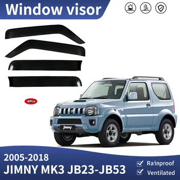 Автомобильный Козырек Для Suzuki Jimny MK3/JB23-JB53 2005-2018, Защита От Дождя, Флюгерные Стекла, Солнцезащитные Дефлекторы Изображение