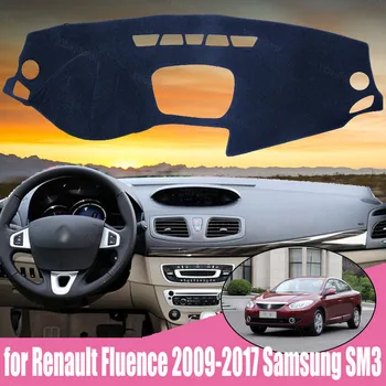 Автомобильный стайлинг, замшевый коврик для приборной панели, накладка на приборную панель, коврик для приборной панели, ковер для Renault Fluence 2009-2017 Samsung SM3 Изображение