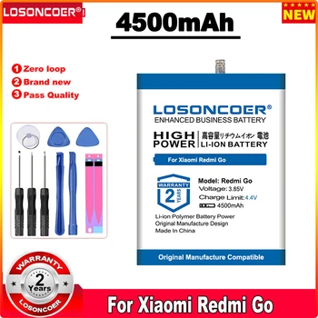 Аккумулятор мобильного телефона LOSONCOER 4500 мАч BN3A для Xiaomi Redmi Go RedmiGo Изображение