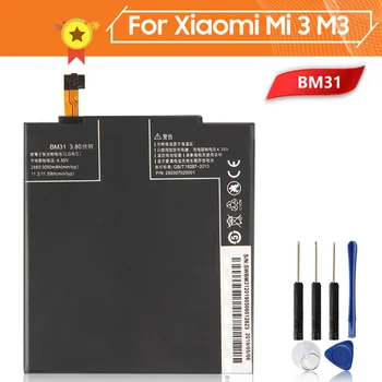 Аккумулятор телефона BM31 для Xiao mi 3050 мАч BM31 Сменный аккумулятор + инструмент Изображение