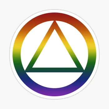 Анонимные алкоголики Rainbow Pride Symbol 5 шт. Автомобильные наклейки для ноутбука, автомобиля, мотоцикла, фона с принтом, холодильника, аниме-арт Изображение