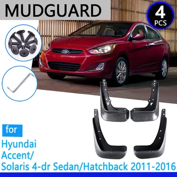 Брызговики подходят для Hyundai Accent Solaris RB 2011 ~ 2016 2012 2013 2014 2015 Автомобильные Аксессуары Брызговик Крыло Авто Запасные Части Изображение