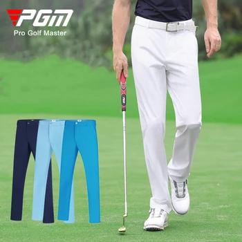 Брюки для гольфа PGM, мужские непромокаемые брюки, мягкая дышащая одежда для гольфа, летняя Изображение
