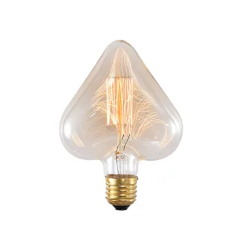 Винтажная лампа Эдисона e27 лампа накаливания 4 Вт светодиодная лампа накаливания с регулируемой яркостью для домашнего декора 40 Вт вольфрамовая лампа Изображение