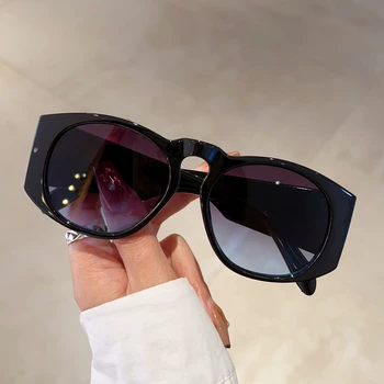 Винтажные круглые солнцезащитные очки KAMMPT, Модные солнцезащитные очки с негабаритным Градиентом, Модные Оттенки Ins, Ретро-популярный бренд, Дизайн UV400, Женские очки Изображение