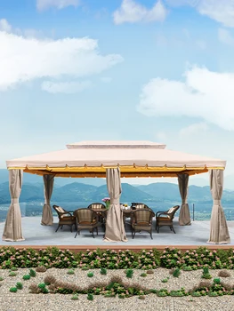 Внутренний дворик для стойл большой римский сарай четырехугольный шатер бытовой навес от солнца навес от дождя на открытом воздухе Изображение