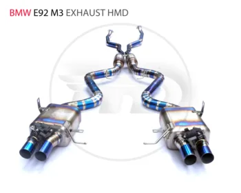 Выпускной коллектор из титанового сплава Downpipe Подходит для BMW M3 E92 Автозапчасти Клапан Оригинальное заводское соглашение Изображение