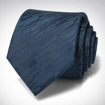 Высококачественный темно-зеленый полосатый деловой галстук для мужчин, Новый модный деловой костюм Шириной 8 см, галстук для вечеринки, подарочная коробка для работы Изображение