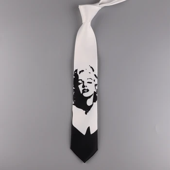 Галстук с принтом в стиле ретро, повседневный тренд, индивидуальность, литературный галстук для студентов мужского и женского пола Изображение