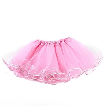Детская модная юбка Принцессы из сетчатой ткани для девочек 0-8 лет, Милое повседневное пышное кружевное платье розового цвета, легкое облегающее Изображение