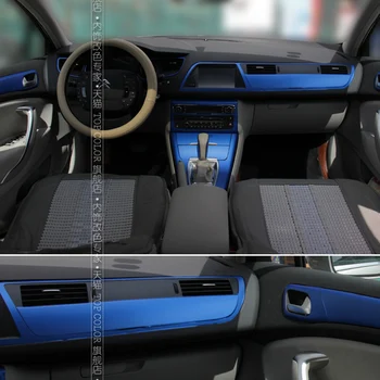 Для Citroen C5 2013-2015 Внутренняя Центральная панель управления Дверная ручка 3D/5D Наклейки из углеродного волокна, наклейки для стайлинга автомобилей, вырезанный винил Изображение