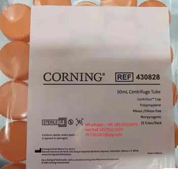 Для Corning REF430828 Стерильные Центрифужные пробирки Объемом 50 мл, Абсолютно Новые, Неубранные, 25 тюбиков в упаковке REF 430828, 1 шт. Изображение