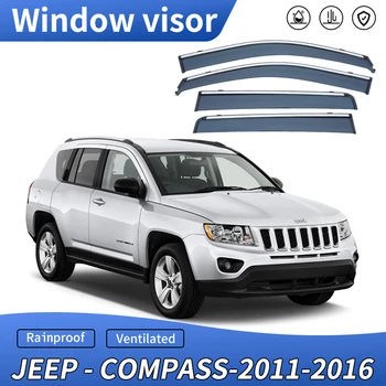 Для Jeep Compass 2011 2012 2013 2014 2015 2016 2017 2018 2019 2020 2021 Автоматический дверной козырек, защитные стекла для окон Изображение