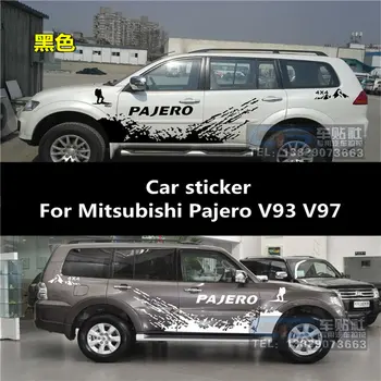 Для Mitsubishi Pajero V93 V97 V73 автомобильная наклейка внешний вид декоративная полоса цвета кузова Pajero автомобильные наклейки для внедорожников Изображение