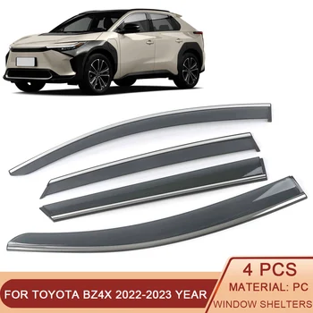 Для Toyota bZ4X 2022-2023, Автомобильные Солнцезащитные Козырьки от Дождя, Защитные козырьки, Защитная крышка, наклейка, внешние аксессуары Изображение