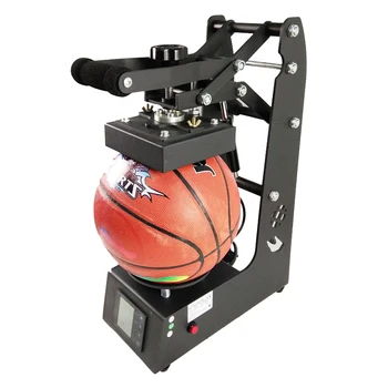 Дуговая поверхность с прямым давлением, печатающая футбол, баскетбол, печатающая вывеску, машина для теплопередачи мяча Изображение