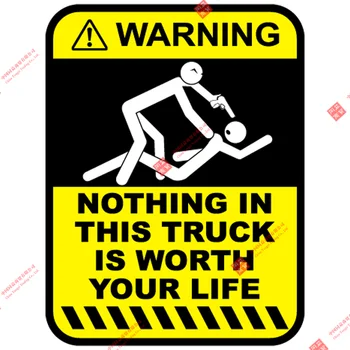 Забавное предупреждение Ничто в этом грузовике не стоит вашей жизни, Наклейка на окно, наклейка на гоночный мотоциклетный шлем, наклейки Изображение